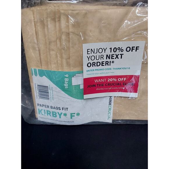 Kirby style F Vacuum bags New in package count of 9 - Picture 2 of 3